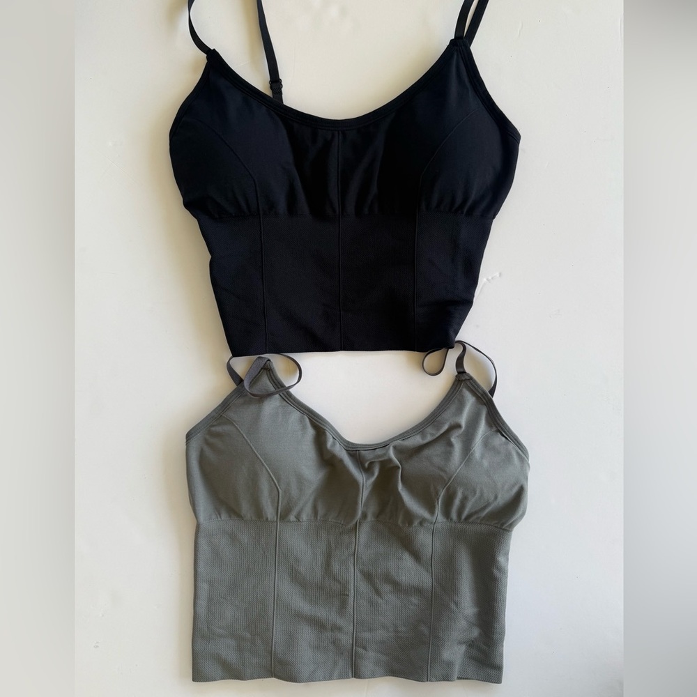 Stylish Black and Gray Women's Crop Tops
